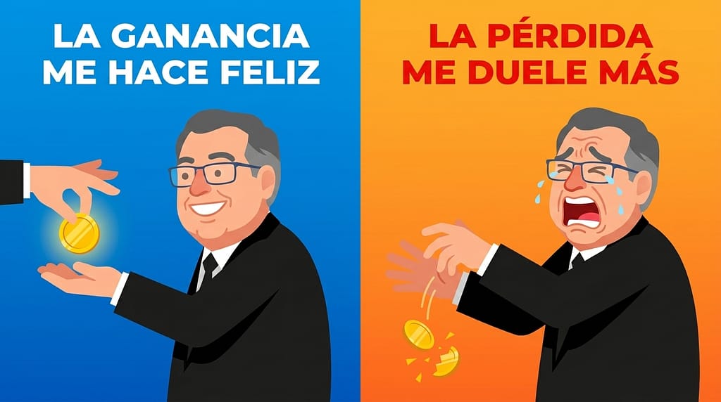 La pérdida me duele más de lo que la ganancia me hace feliz